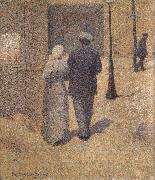 Charles Angrand Man and Woman in the Street oil painting picture wholesale